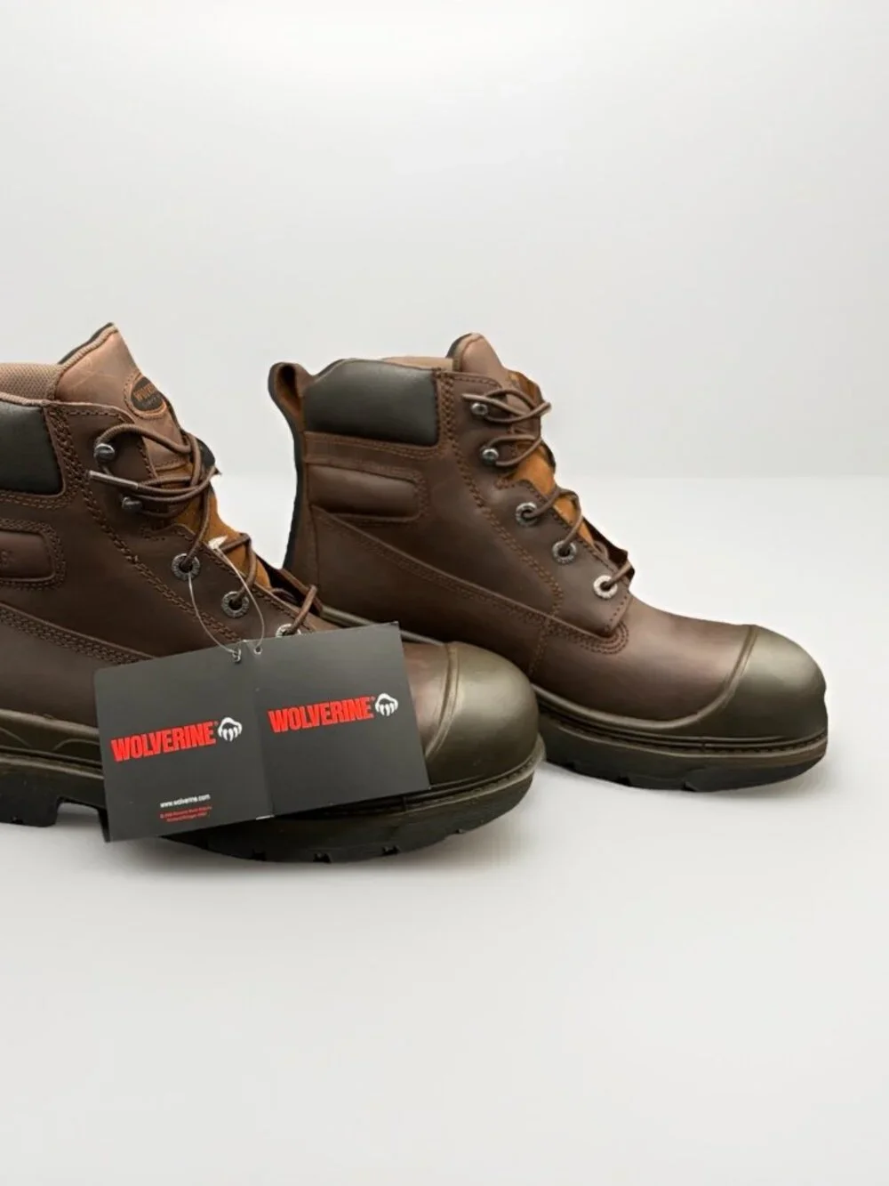Wolverine Men's Brown Slip & Oil Resistant Steel Toe 6”Leather Boots Size 11